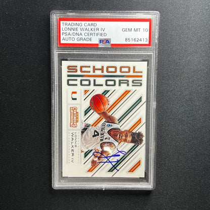 2018 Panini Contenders #13 Lonnie Walker Signed Card AUTO PSA/DNA Slabbed Spurs