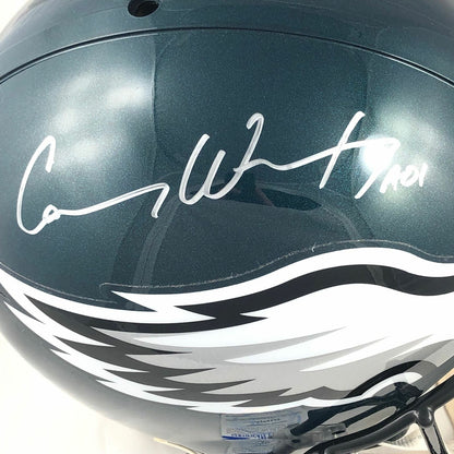 Carson Wentz Signed Full Size Helmet PSA/DNA Fanatics Philadelphia Eagles Autogr