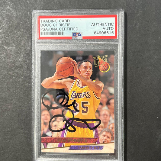1993-94 Fleer Ultra #93 DOUG CHRISTIE Signed Card AUTO PSA Slabbed Lakers