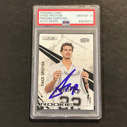 2010-11 Rookies and Stars #125 Tiago Splitter Signed Card AUTO 10 PSA Slabbed Sp