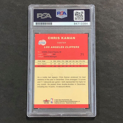 2004-05 Fleer Tradition #71 Chris Kaman Signed Card PSA Slabbed Clippers