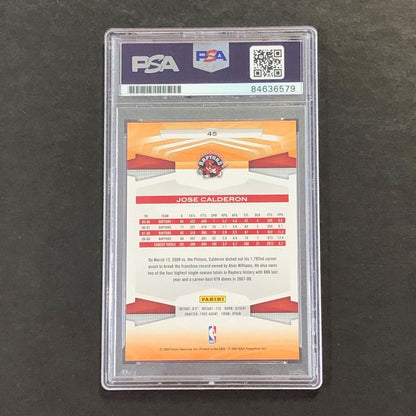 2009-10 Panini Basketball #45 Jose Calderon Signed Card AUTO PSA Slabbed Raptors