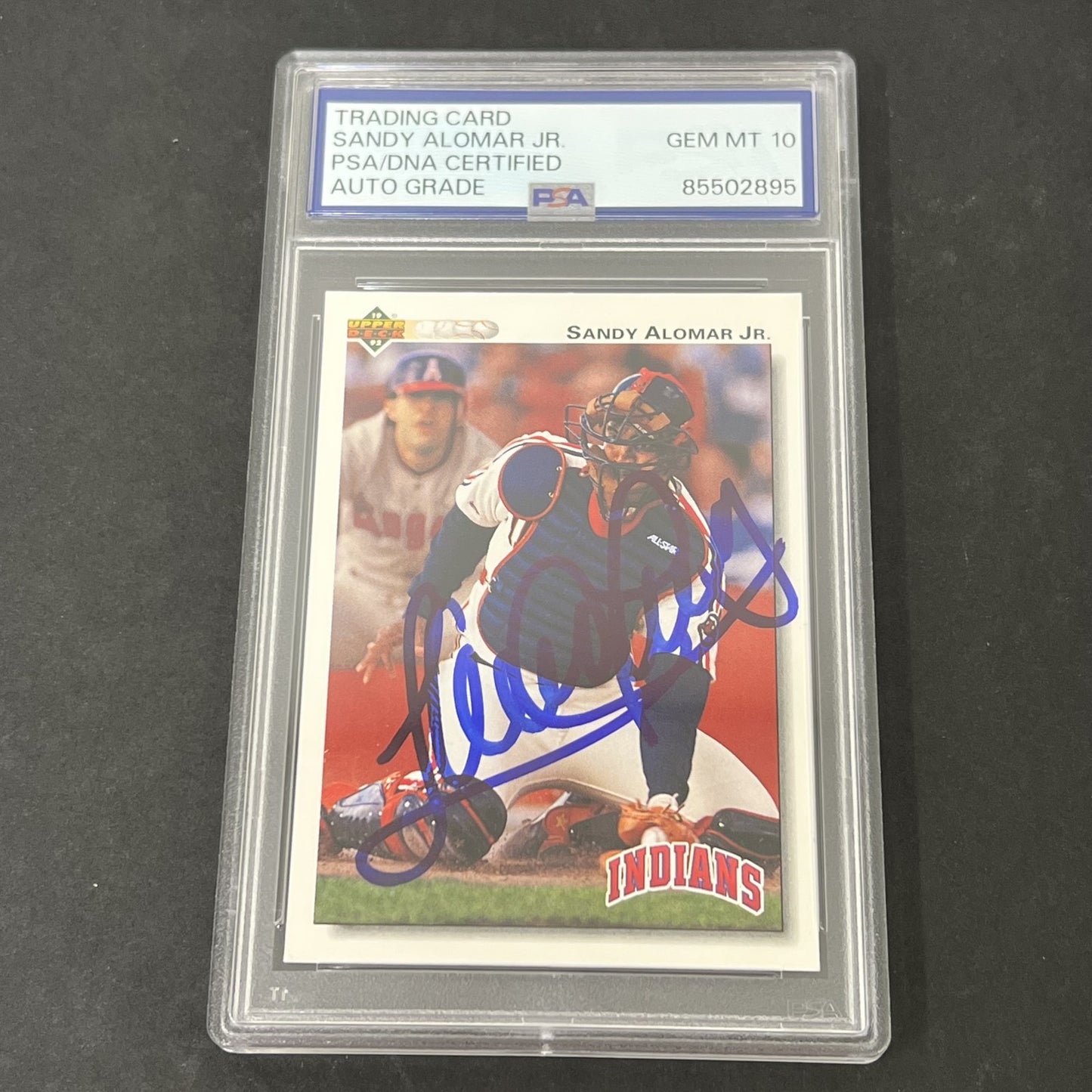 1992 Upper Deck #156 Sandy Alomar Jr. signed card PSA Auto 10 Indians