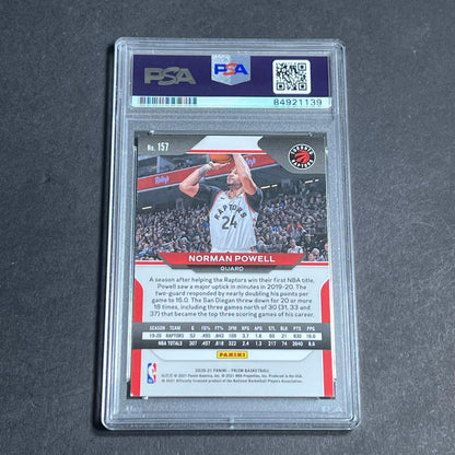 2020-21 Panini Prizm #157 Norman Powell Signed Card AUTO PSA Slabbed Raptors