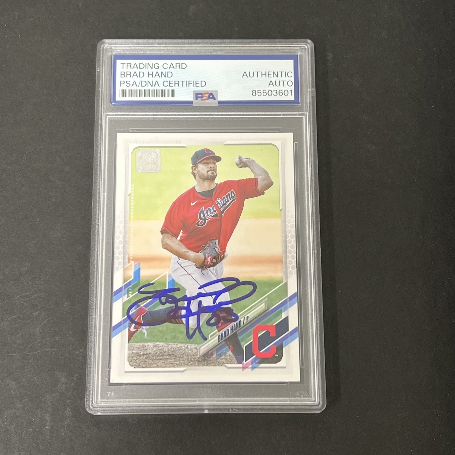2021 Topps Series 1 #175 Brad Hand signed card PSA