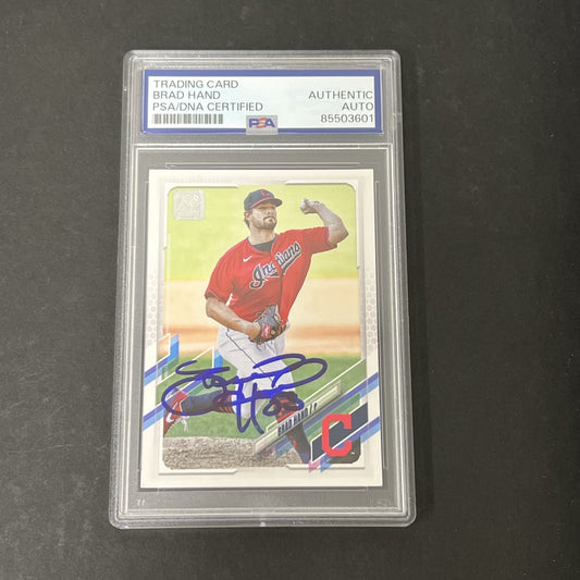 2021 Topps Series 1 #175 Brad Hand signed card PSA