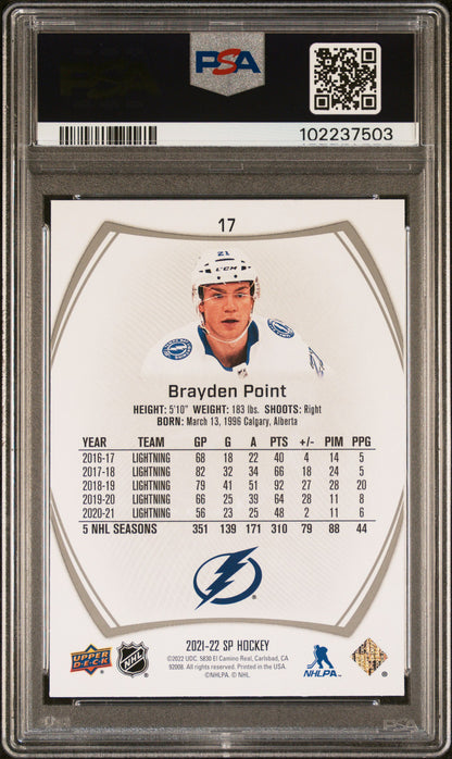 2021 SP #17 Brayden Point PSA A Auto 9