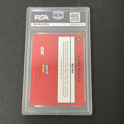 2023 Panini Donruss Racing #151 Kurt Busch signed card PSA Auto 9