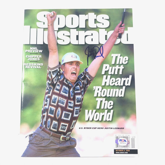 Justin Leonard signed SI Magazine PSA/DNA Autographed