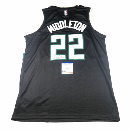 Khris Middleton signed jersey PSA/DNA Milwaukee Bucks Autographed