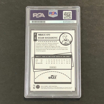 2021-22 NBA Hoops #159 Bojan Bogdanovic Signed Card AUTO PSA Slabbed Jazz