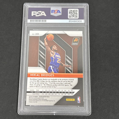 2018-19 Panini Prizm #289 Mikal Bridges RC signed card PSA