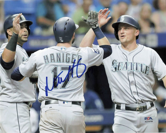 Mitch Haniger signed 8x10 photo PSA/DNA Mariners Autographed