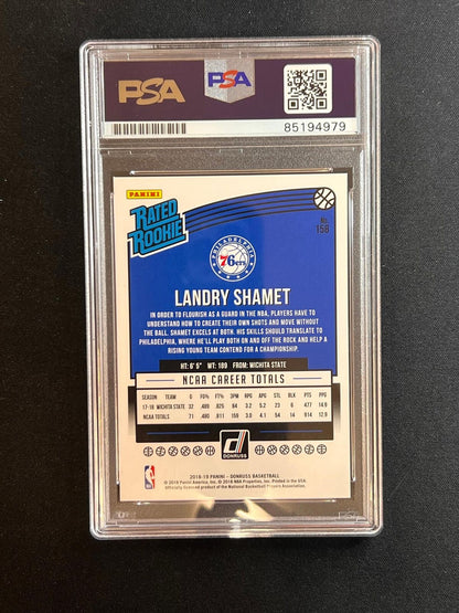 2018-19 Panini Donruss #158 Landry Shamet Signed Card AUTO PSA/DNA Slabbed 76ers