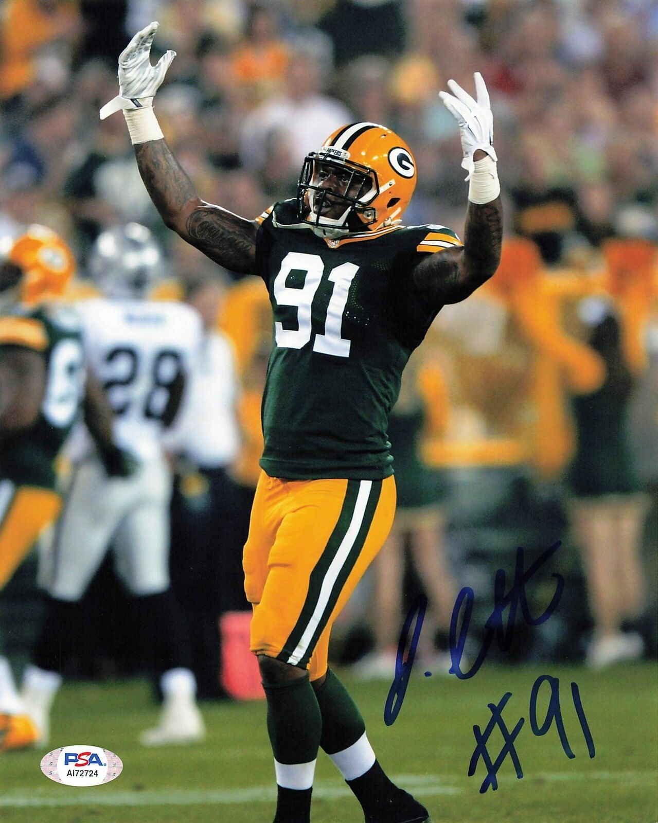 JAYRONE ELLIOTT Signed 8X10 PHOTO PSA/DNA Green Bay Packers Autographed