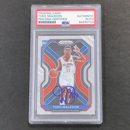 2020-21 Panini Prizm #289 Theo Maledon Signed Card AUTO PSA Slabbed RC Thunder