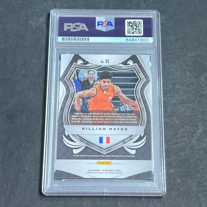 2020-21 Panini Prizm Draft Pick #92 Killian Hayes Signed Card AUTO PSA Slabbed