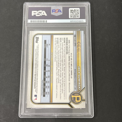 2022 1st Bowman Chrome #BCP-84 Jack Suwinski signed card PSA Auto 10