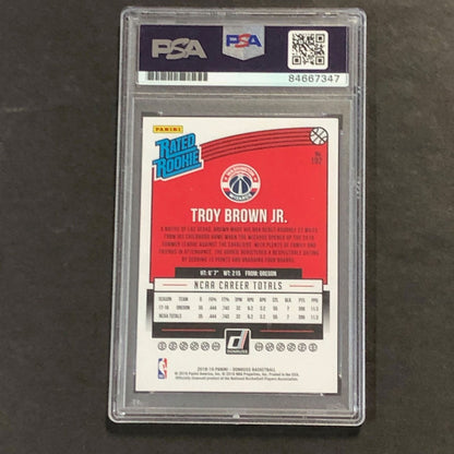 2018-19 Panini Optic #192 TROY BROWN JR. Signed Card AUTO GRADE 10 PSA RC Rookie