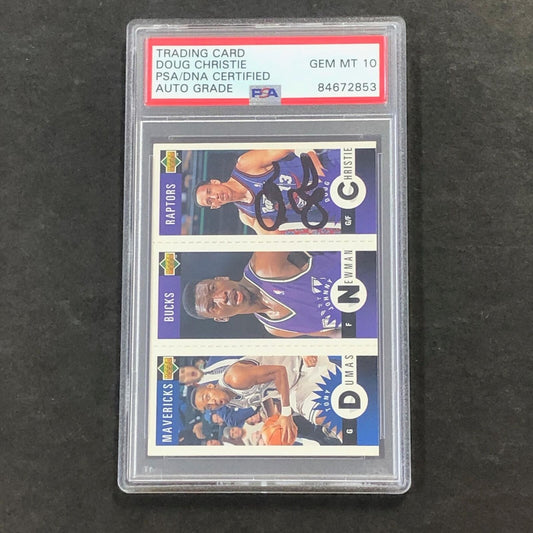 1996-97 Upper Deck #M170 DOUG CHRISTIE Signed Card AUTO 10 PSA/DNA Slabbed Rapto