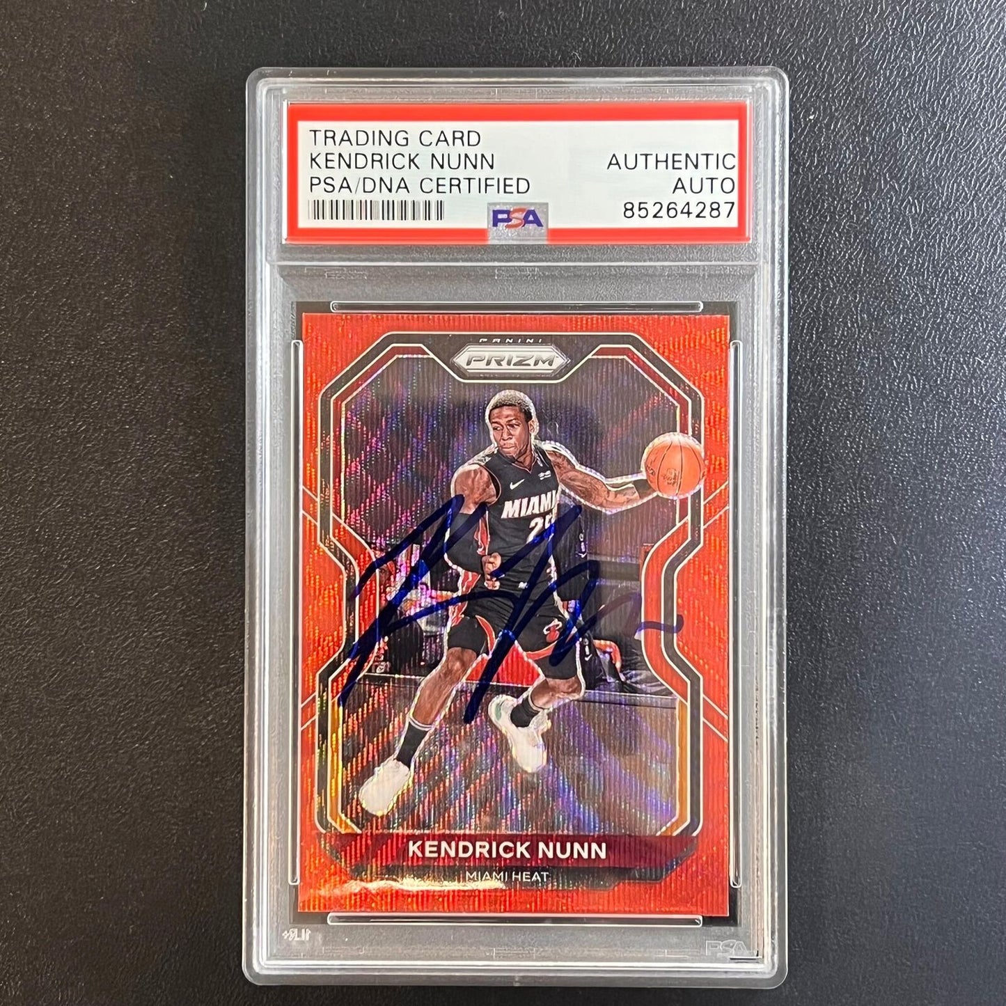 2020-21 Panini Prizm #213 Kendrick Nunn Signed Card AUTO PSA/DNA Slabbed Heat