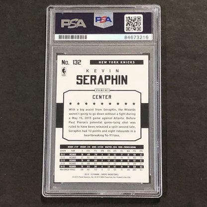 2015-16 NBA Hoops #132 Kevin Seraphin Signed Card AUTO 10 PSA Slabbed Knicks