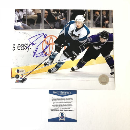 Joe Pavelski signed 8x10 photo BAS Beckett San Jose Sharks Autographed