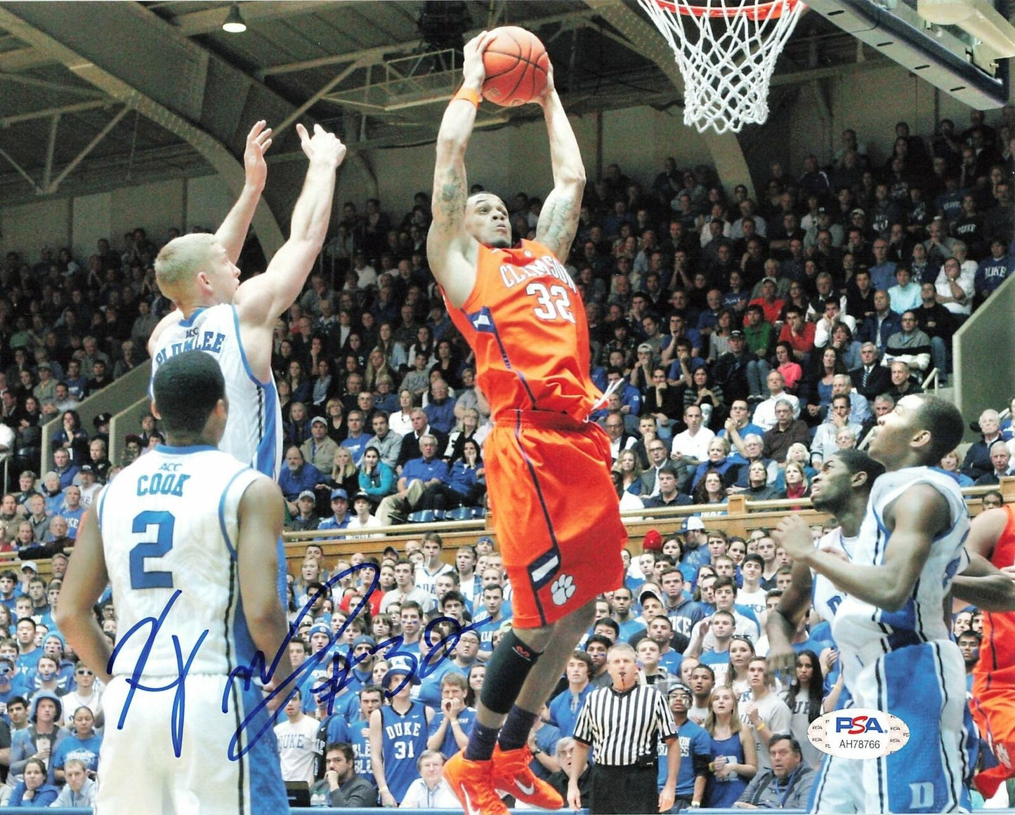 KJ McDaniels signed 8x10 photo PSA/DNA Clemson Autographed