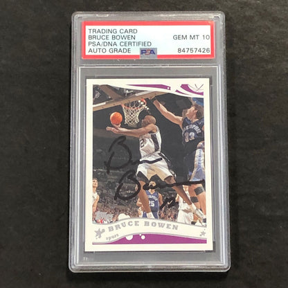 2005 Topps #206 Bruce Bowen Signed Card AUTO 10 PSA/DNA Slabbed Spurs