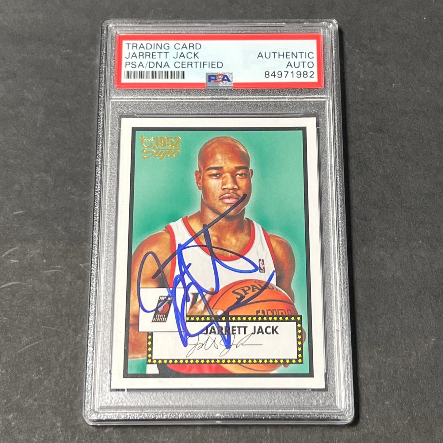 2005-06 Topps 1952 Style #136 Jarrett Jack Signed Card AUTO PSA Slabbed Trail Bl