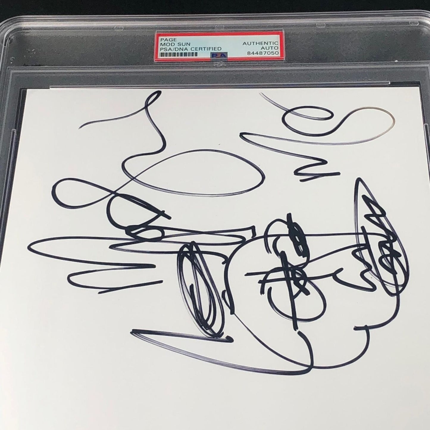 Mod Sun Signed Sketch PSA Encapsulated Autographed Rapper