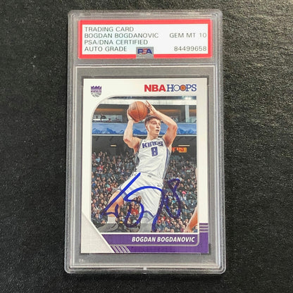 2019-20 NBA Hoops #168 Bogdan Bogdanovic signed Auto 10 Card PSA/DNA Slabbed Kin