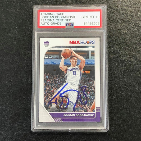 2019-20 NBA Hoops #168 Bogdan Bogdanovic signed Auto 10 Card PSA/DNA Slabbed Kin