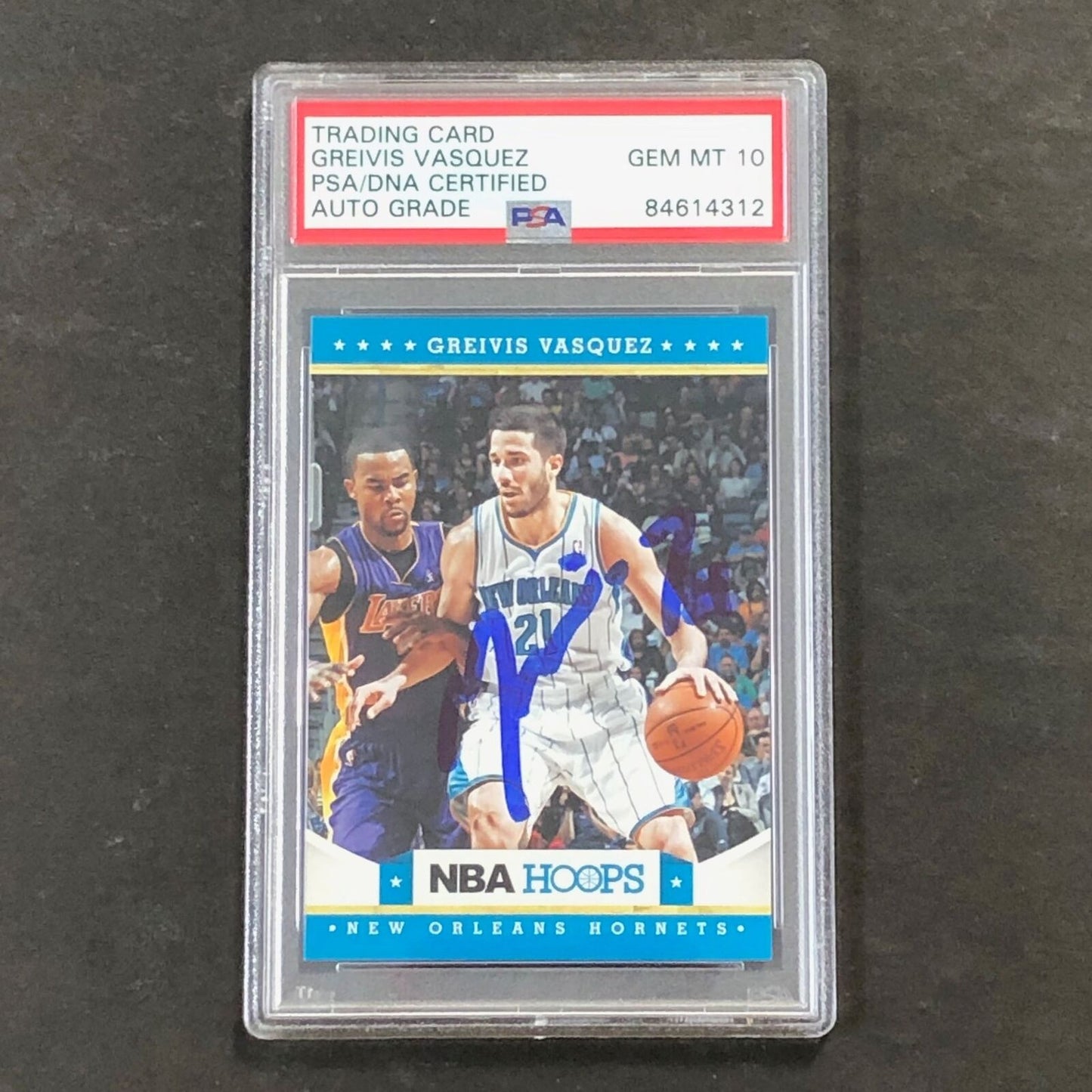 2012-13 NBA Hoops #64 Greivis Vasquez Signed AUTO 10 PSA Slabbed Hornets