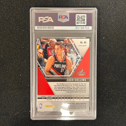 2019-20 Panini Mosaic #45 ZACH COLLINS Signed Card AUT0 PSA Slabbed Blazer