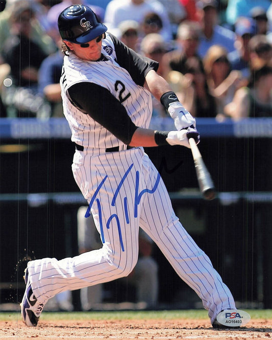 Troy Tulowitzki signed 8x10 photo PSA/DNA Colorado Rockies Autographed