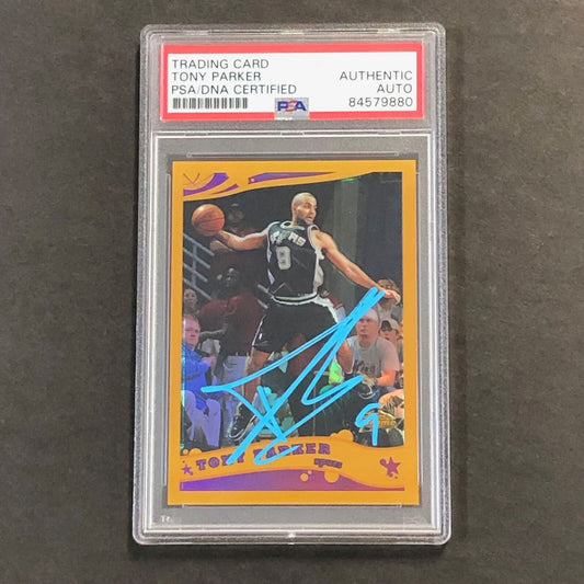 2005-06 Topps #122 Tony Parker Signed Card AUTO PSA Slabbed Autographed Spurs