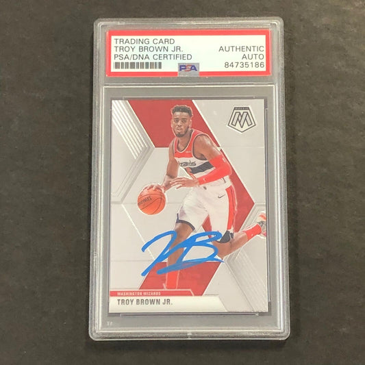 2019-20 Panini Mosaic #162 TROY BROWN JR. Signed Card AUTO PSA RC Rookie Slabbed