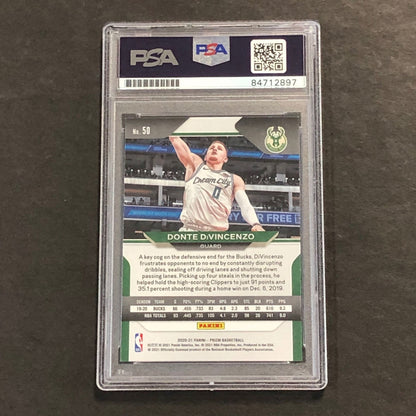 2020-2021 Panini Prizm #50 DONTE DIVINCENZO Signed Card AUTO PSA/DNA Slabbed Buc
