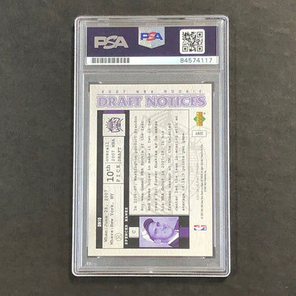 2007-08 Upper Deck Draft Notices #DN10 Spencer Hawes Signed Card AUTO PSA/DNA Sl