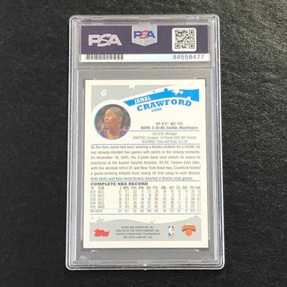 2005-06 Topps #6 Jamal Crawford Signed Card AUTO PSA Slabbed Knicks