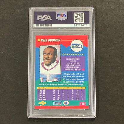 1994 Pinnacle #138 Nate Odomes signed card PSA Slabbed Signed Auto Seahwks