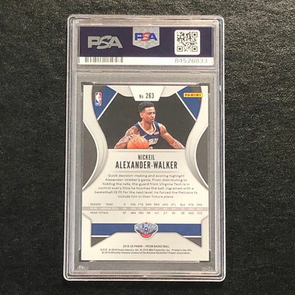 2019-20 Panini Prizm #263 Nickeil Alexander Walker Signed Card AUTO PSA Slabbed