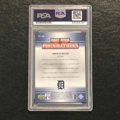 2007 Upper Deck First Edition #FPF-AM Andrew Miller Signed Card PSA Slabbed Auto