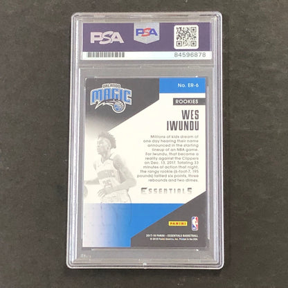 2017-18 Panini Essentials Rookies #6 Wes Iwundu Signed Card AUTO 10 PSA/DNA Slab