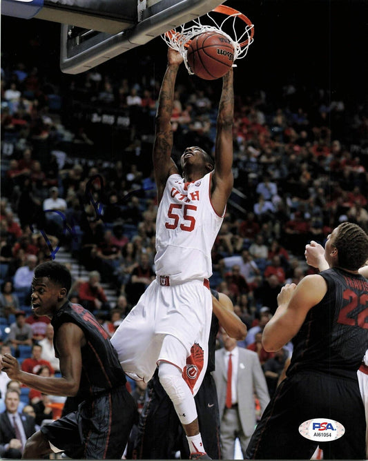 DELON WRIGHT signed 8x10 photo PSA/DNA Utah Utes Autographed Mavericks