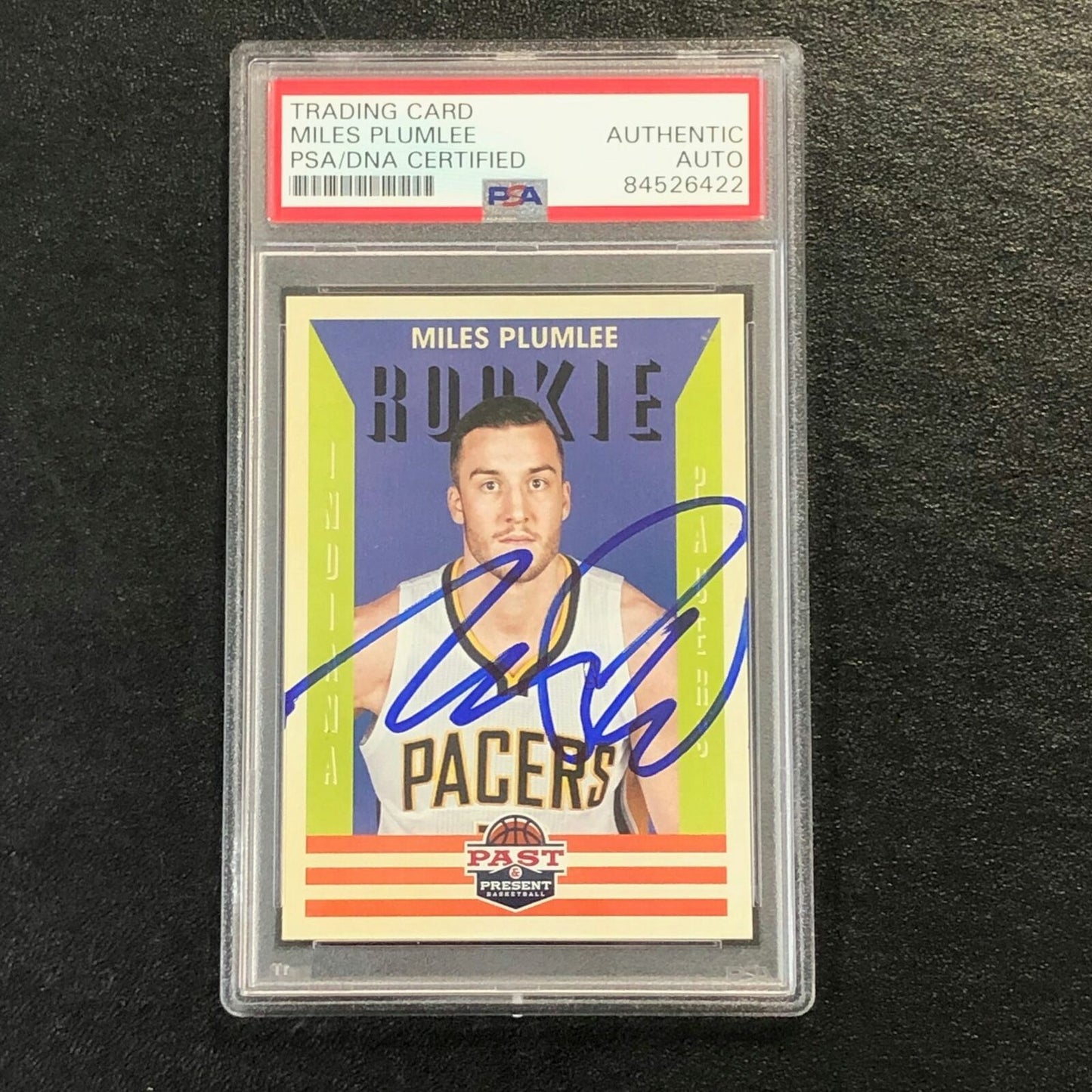 2012-13 Panini Past & Present #224 Miles Plumlee Signed Rookie Card AUTO PSA Sla