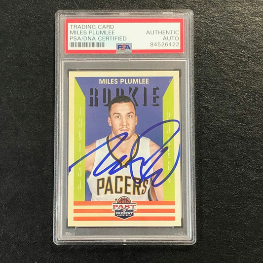 2012-13 Panini Past & Present #224 Miles Plumlee Signed Rookie Card AUTO PSA Sla