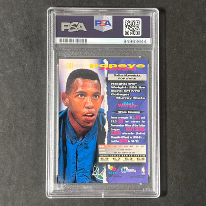 1993-94 Topps Stadium Club #283 Popeye Jones Signed Card AUTO PSA Slabbed