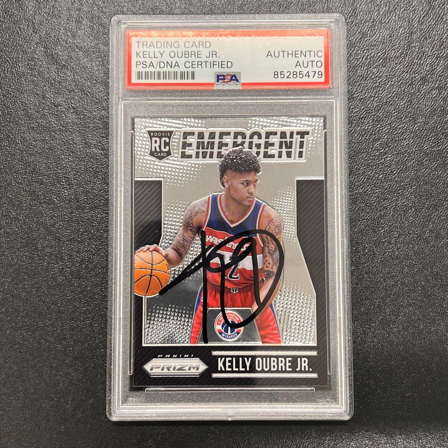 2014-15 Panini Prizm #26 Kelly Oubre Jr. Signed Card AUTO PSA RC Slabbed Wizards